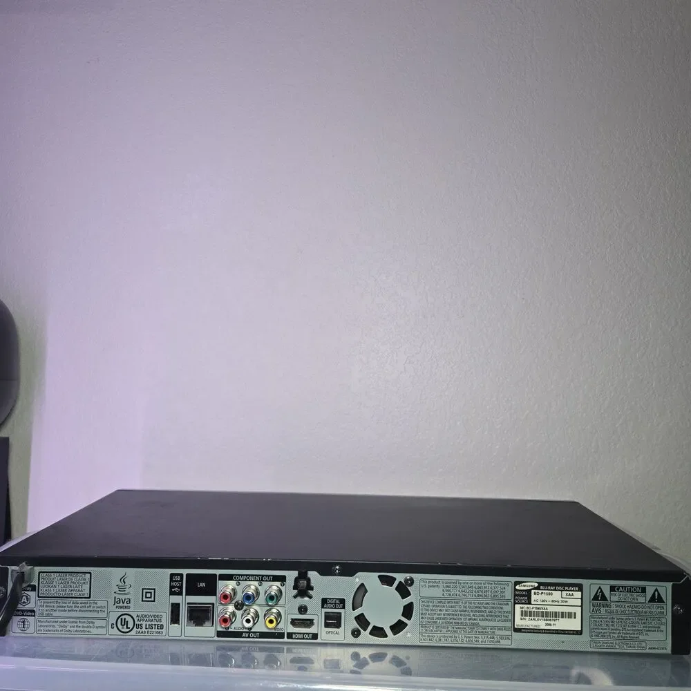 Samsung BD-P1590 Blu-ray Player Netflix Pandora USB 1080p Tested Works